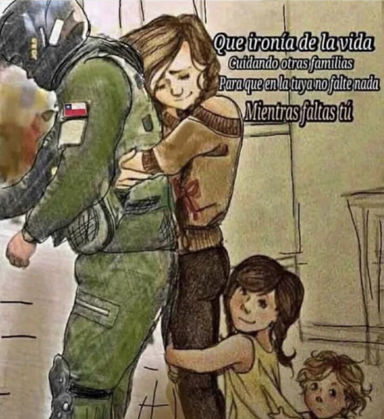 vivinunezc's tweet photo. Hoy Stephanie y sus 2 hijas deberan despedirse de su esposo y padre víctima de la delincuencia y violencia descontrolada!  Gracias Cabo 2 David Florido Cisternas por defender a  🇨🇱 
Descansa en Paz   #Quilpue #Carabineros #FuerzaCarabineros https://t.co/NQQYdOkaLa