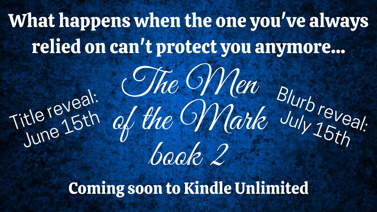 Just two more days until the title reveal for The Men of the Mark book 2 and we find out who the leading hero and heroine are this time!

Any guesses???
#amwritingromance #amwritingfantasy #reading #friendstolovers #bodyguardromance #agegap