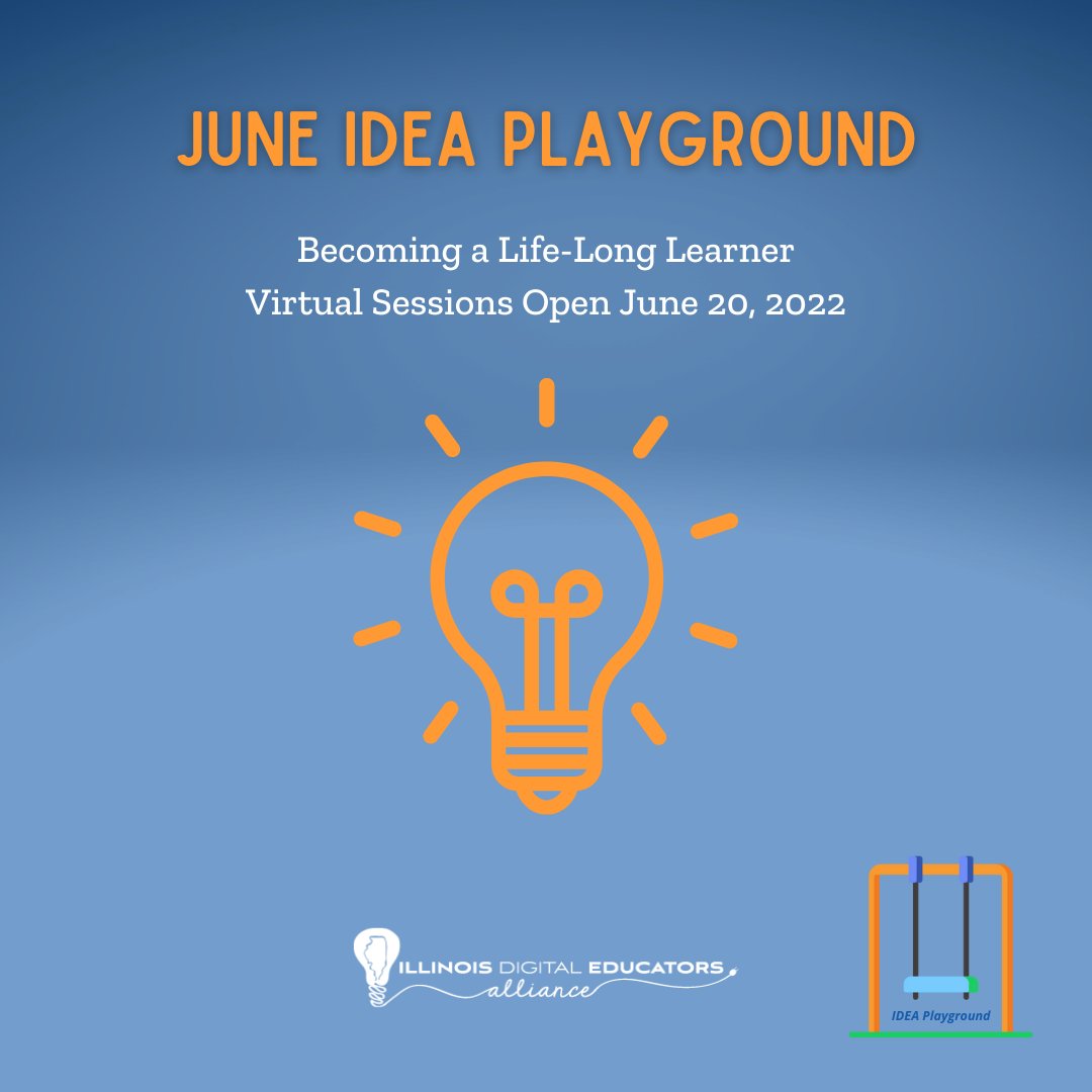 ideaillinois's tweet photo. What are your personal interests? Goals? What are you passionate about learning more about and how do you do it?
This June the #IDEAplayground is all about the Life Long Learner. We are digging into your why and showing you how!
Register for just $19 >> https://t.co/lrrqifMueb https://t.co/T6IFhBIELH