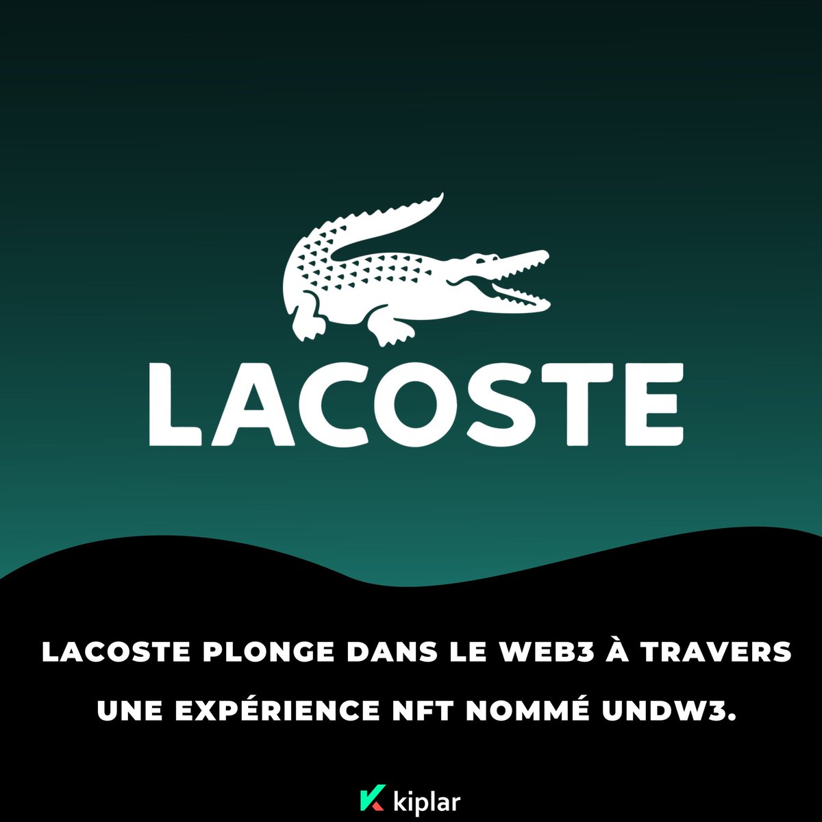 KiplarF's tweet photo. #Lacoste débarque dans le monde du #Web3 et de la #blockchain, avec son premier projet de tokens non fongibles (#NFT) nommé #UNDW3. #virtualrealityworld #metaverse #realiteaugmente #virtualrealitygame #virtualrealityinvestors #digitalart #nft #NFTS https://t.co/AjM7s82HSM