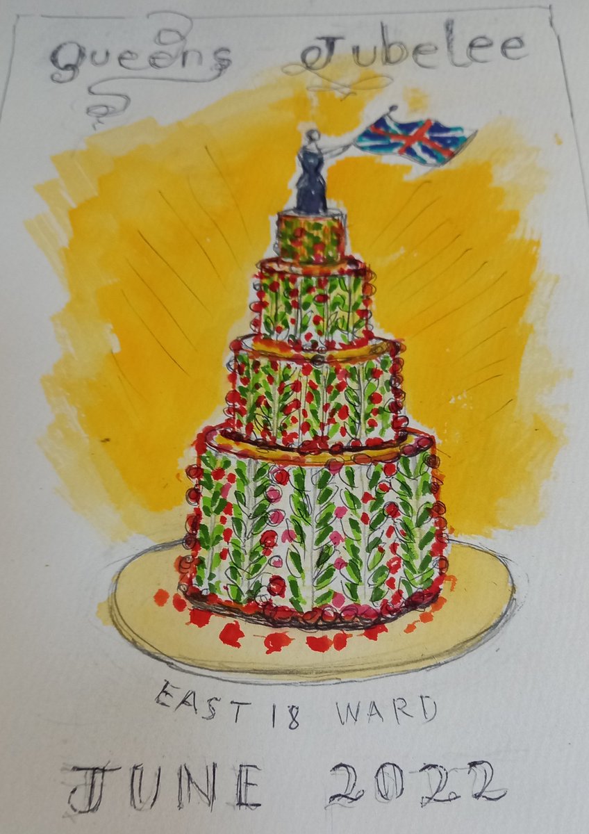 Health_Charity's tweet photo. Congratulations to staff and patients of West 3 for creating the winning design of our Platinum Patisserie Competition. 👏 These designs from East 12 and East 18 were close runners up and all three wards will be receiving a prize from Cardiff &amp; Vale Health Charity!  🎉 https://t.co/KmwxlhaD4F