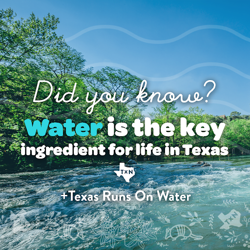 TexanbyNature's tweet photo. Our #ConservationWrangler @TxRunsOnWater wants you to know: EVERYTHING we love about Texas runs on water! 💧Our relationship with water may be different across the state, but our effort to conserve it is equally essential 🙌🏽 Learn more about the water that keeps Texas running. https://t.co/ighfMuqI4Z