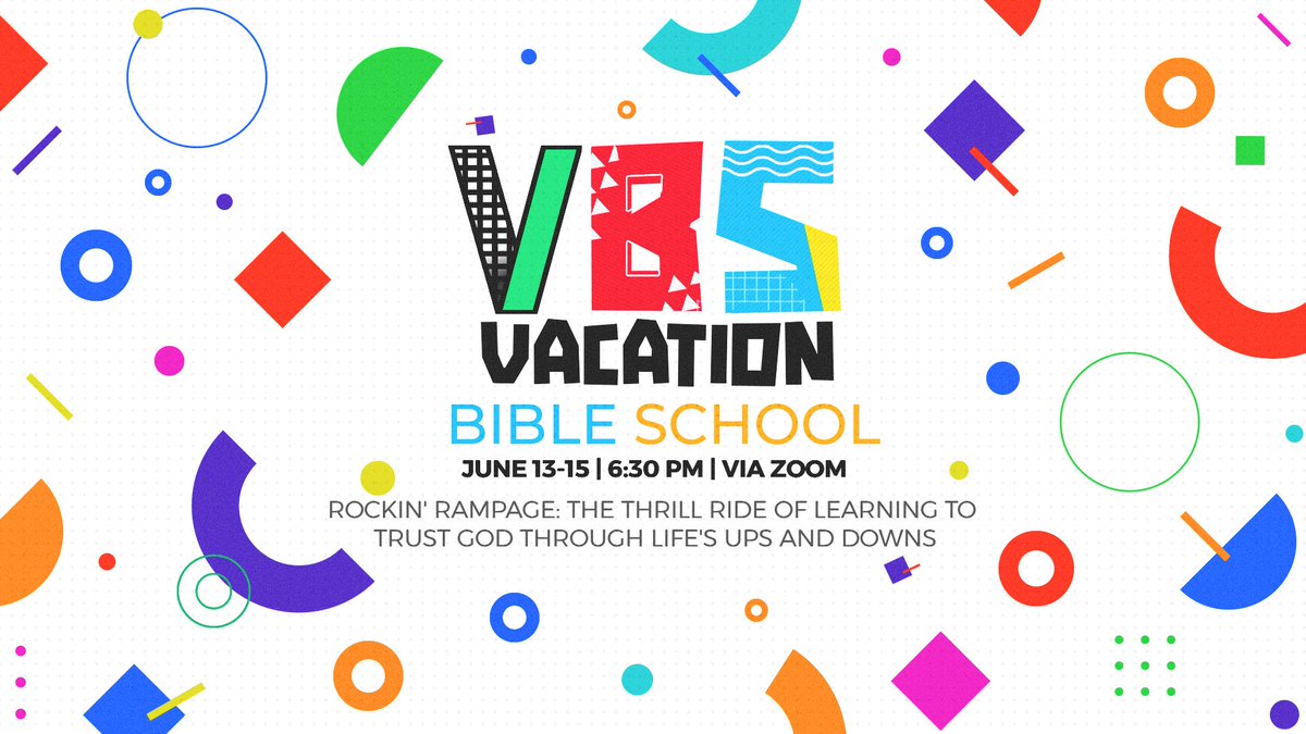 gsbcaug's tweet image. Please Join us for Vacation Bible School via Zoom Tonight at 6:30 p.m. 

Elementary Meeting ID: 899 7948 0719 
Middle &amp;amp; High School Meeting ID: 840 3419 0137
Young Adult Meeting ID: 856 3857 5299 
Adult Meeting ID: 864 1054 5826
