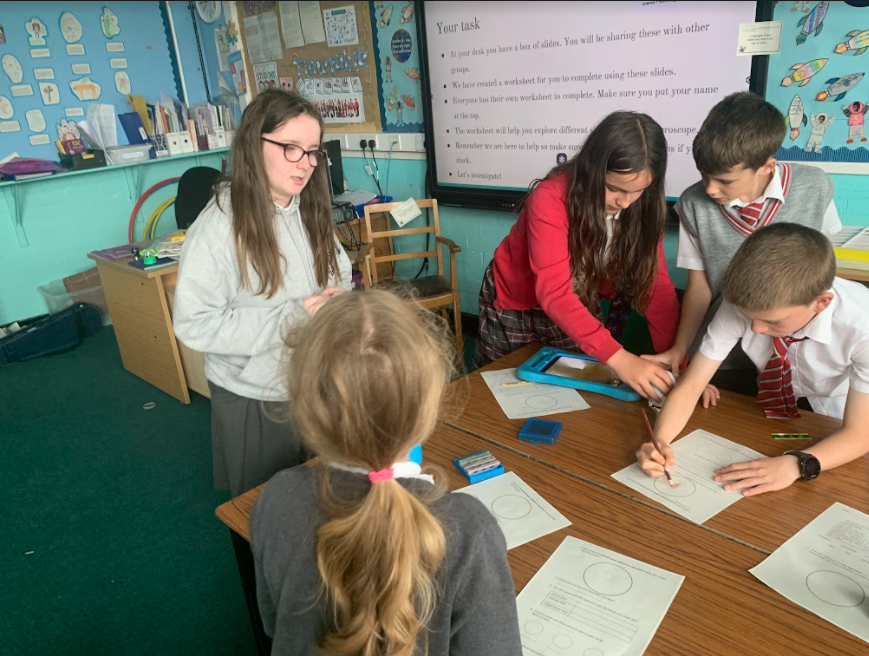 Carolside_PS's tweet image. P7 Young STEM Leaders delivered a microscope workshop to some P5 classes. More fun workshops tomorrow! #CPSSTEAM #ERCSTEM