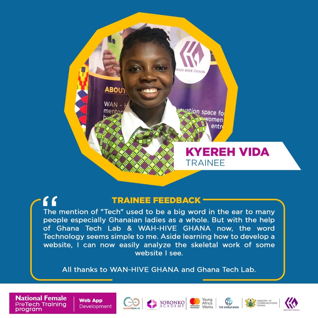 WAN_HiveGH's tweet image. 𝗧𝗿𝗮𝗶𝗻𝗲𝗲 𝗙𝗲𝗲𝗱𝗯𝗮𝗰𝗸~ 𝗣𝗿𝗲𝗧𝗲𝗰𝗵 𝗧𝗿𝗮𝗶𝗻𝗶𝗻𝗴_𝗪𝗲𝗯 𝗔𝗽𝗽 𝗗𝗲𝘃

Here are some feedback from our trainees who participated in the three weeks Web App Development training program for free.

#PreTechTraining #WANHiveimpact #ladiesintech #WebAppDev