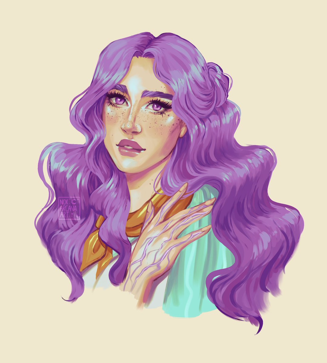 noxarcanaart's tweet photo. testing out some new brushes with miss imogen temult ⚡️💜 #criticalrolefanart https://t.co/Lh7tIiMmaL