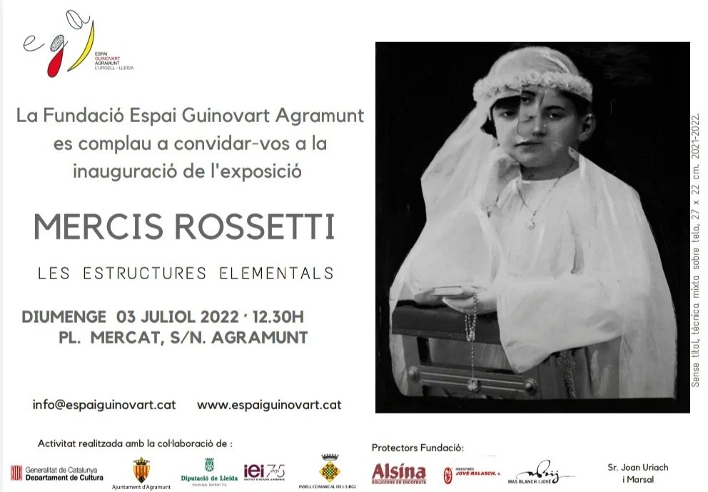 MercisRossetti's tweet photo. LES ESTRUCTURES ELEMENTALS ocupen l' @espaiguinovart. Una exposició comissariada per @BoschMir1 on parlem de l'origen i les estructures que ho configuren tot. Des del cinturó d'Orió, als monts Urals, passant pel ball dels bacteris.

📆 3 de juliol
🕦 12:30 h
📍 Agramunt https://t.co/kk0PBZrHhT