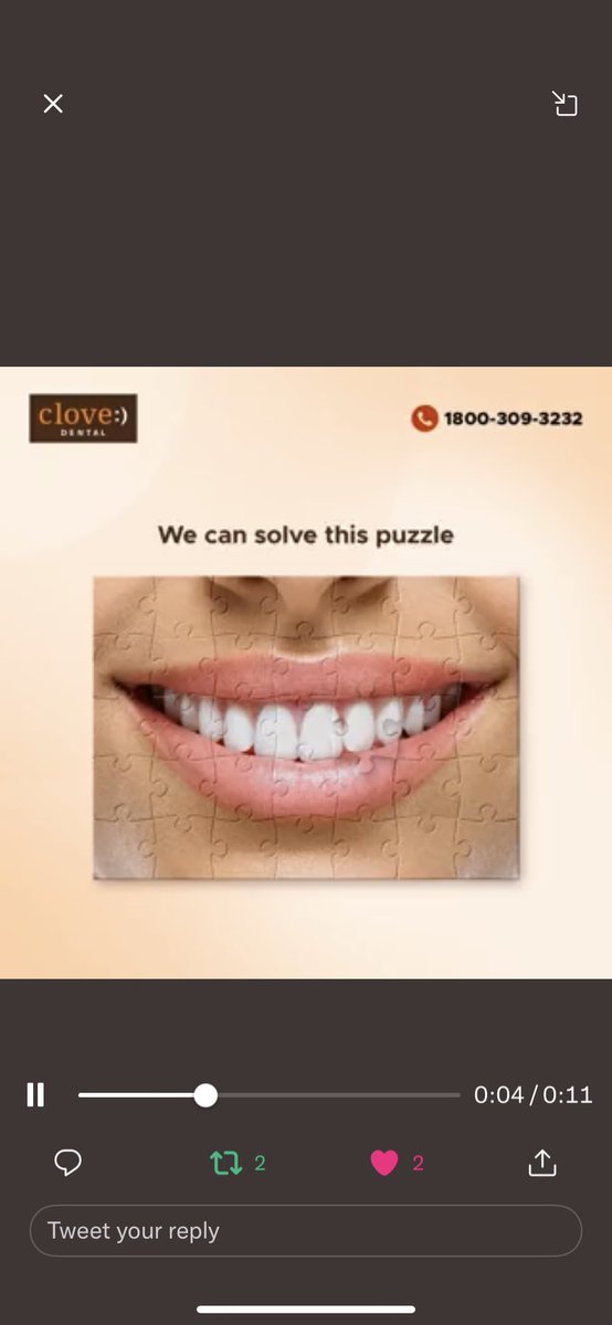 @Clove_Dental @cool_bindra Perfect screenshot 

#CloveCares #KeepSmiling #MissingTooth #OralCare