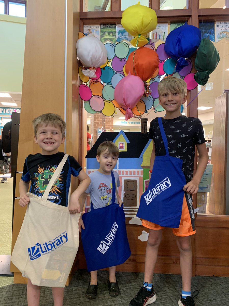 All signed up for summer reading at the library! The boys are excited to read and earn badges and prizes! @crrlnews