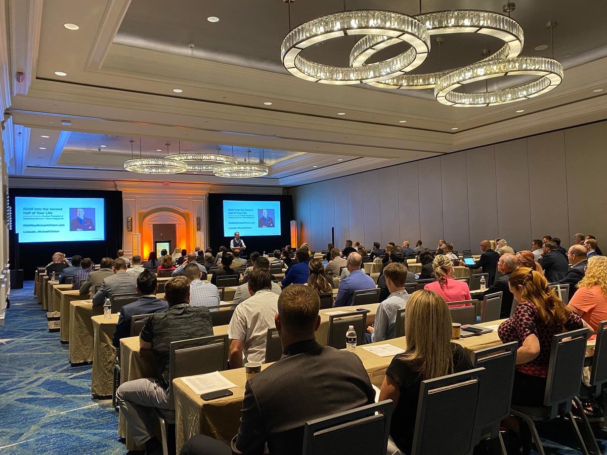 HotecEvents's tweet photo. How can you redefine life after 50? How is the New Longevity affecting the hospitality industry? Michael Clinton educated #HotecOperations attendees on this new social movement and left all ages feeling inspired!

#hotelindustry #lifeafter50 #roarintothesecondhalfofyourlife https://t.co/VizzqUUacO