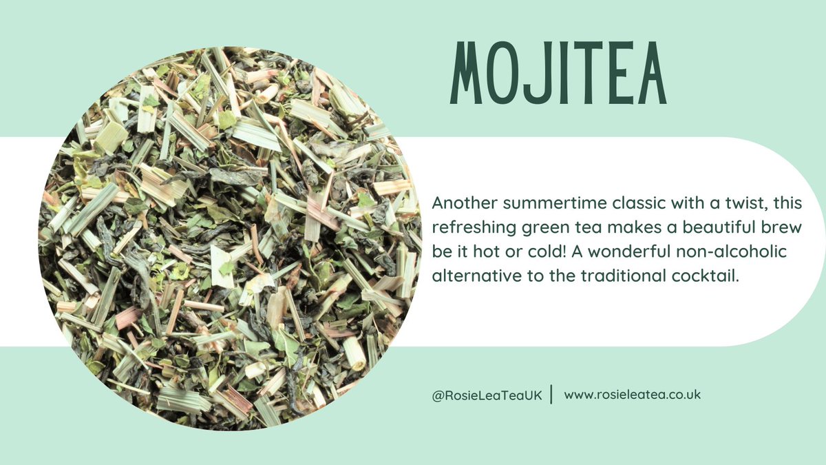 Another summertime classic with a twist, this refreshing green tea makes a beautiful brew be it hot or cold!

Our #Mojitea is a wonderful non-alcoholic alternative to the traditional cocktail🌞

bit.ly/3O9HnpH