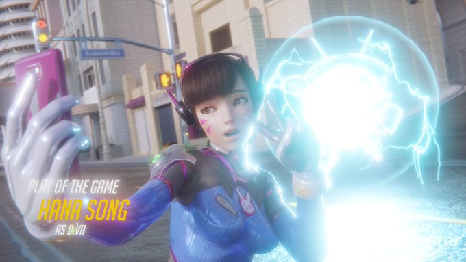 Animation Preview - DVa's selfie gets interrupted

A preview image of an animation coming out in a few
