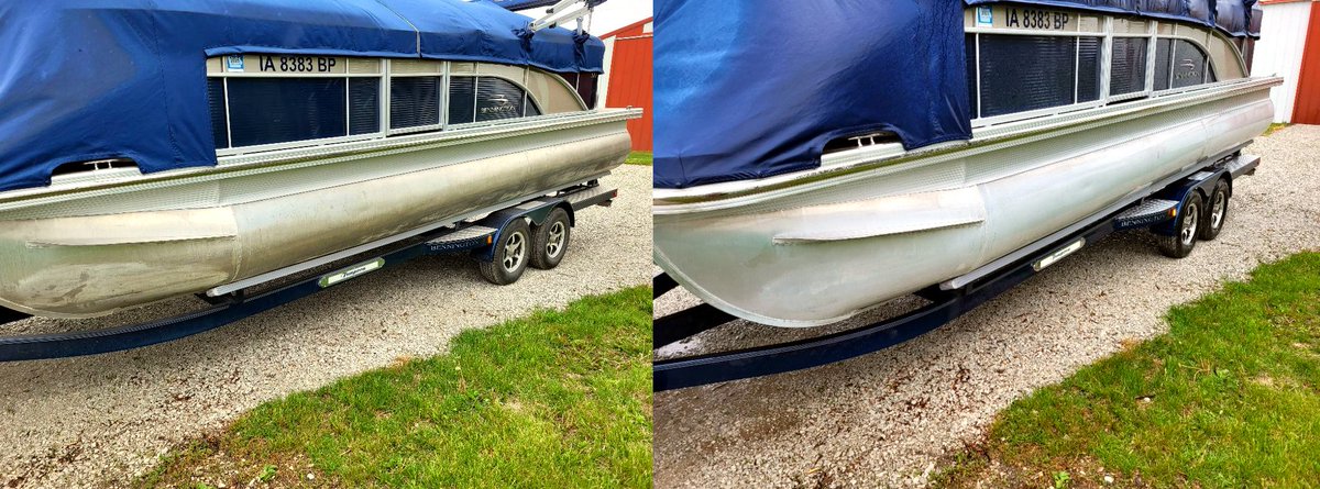 Check out these excellent before and after photos showcasing Aluma Kleen in action! 

#biokleen #biokleenproducts #alumakleen #aluminum #metalcleaning #polishing #chrome #oxidation #boatcleaning #pontoon #lakelife #boatlife #detailing #biodegradable #greencleaning #cleaners