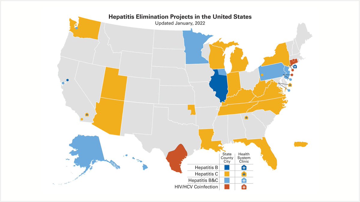 Curious about what #hepatitis elimination efforts are happening in your local community or state? There are projects happening across 24 states and territories. Learn more: ms.spr.ly/6013bjYrx #HepPlan #HCV