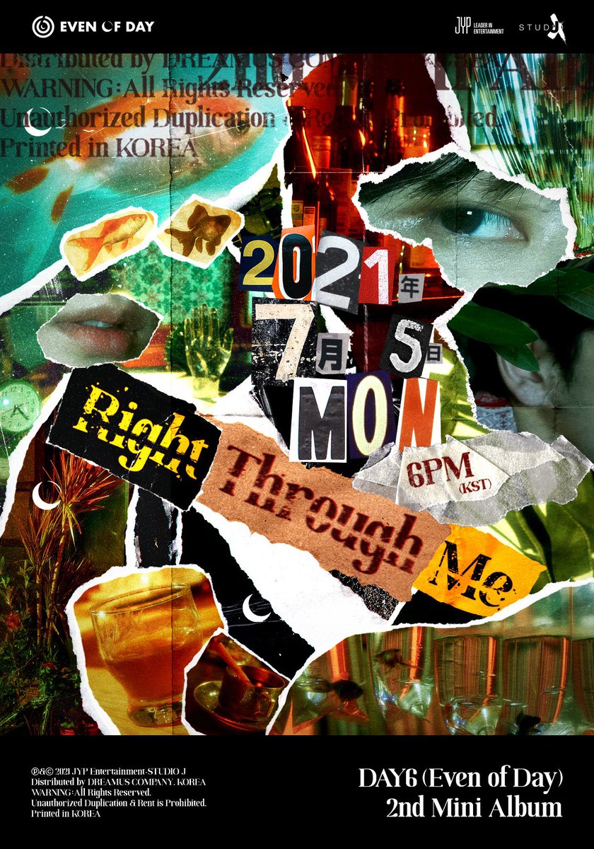 210614 DAY6 (Even of Day) <Right Through Me> Poster Spoiler

#영케이 #YoungK #영현 #강영현 #데이식스 #Day6