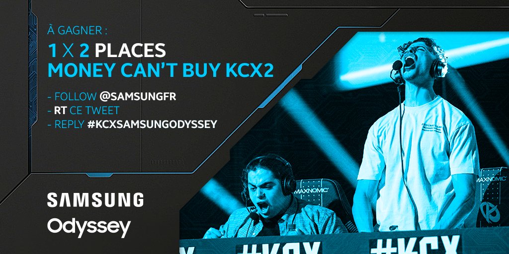 SamsungFR's tweet photo. On vous fait vivre l’aventure comme personne !
 
🥇 1x2 places pour une expérience fan unique lors de la KCX2
 
#KCORP #KCX2 @karminecorp
#PartenaireOfficielKC #CompetitionEsport #JeuPC https://t.co/84JsJaeud4