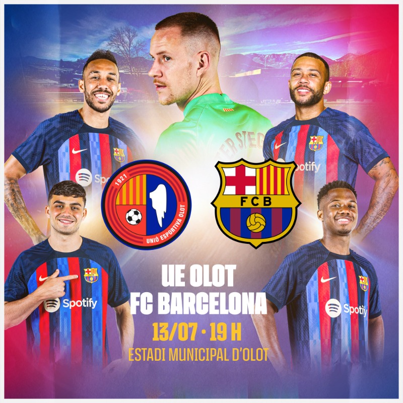 FCBarcelona_es's tweet photo. ⚽ El Barça jugará su primer amistoso de pretemporada contra @UEO1921 el 13 de julio