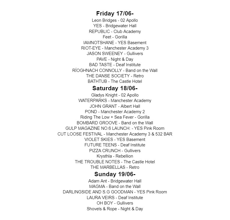 Manchester Gigs tweet media