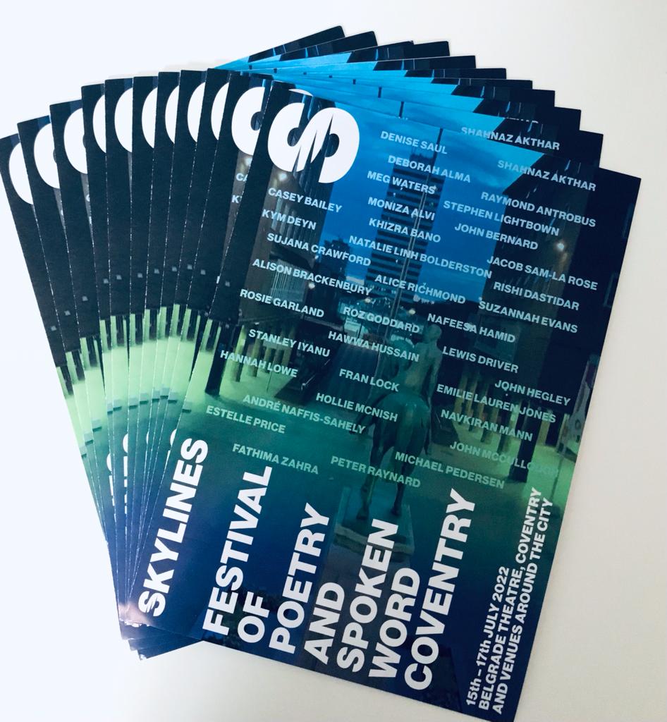 skylinescov's tweet photo. Our programme is published & tickets are on sale. Join #poetry workshops, enjoy exceptional performances & discussions @BelgradeTheatre, several with #BritishSignLanguage, gather at a poets' meet up, take walking trails through #Coventry Discover in full: https://t.co/XuDR9KC4kM https://t.co/PNKgkCeo1i