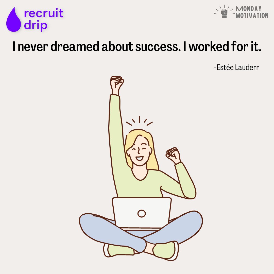 This brings us to where we want to be.

#recruitdrip #recruitment #applicationtrackingsystem #workhard #success #successquotes #successmindset #successtips