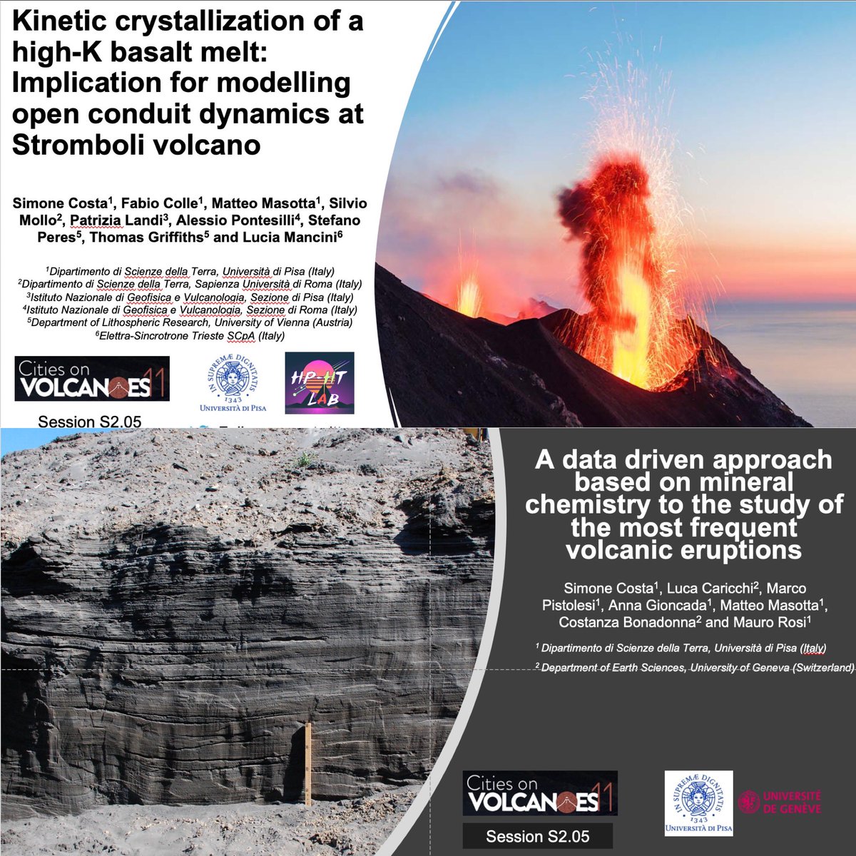 We are present at <a href="/CoV11Crete/">Cities on Volcanoes 11</a> tomorrow morning session S2.05 with two talks given by <a href="/SSimone_Costa/">Simone_Costa</a>. If you are interested in experimental petrology and statistic analysis applied to mineral data don’t miss them!
#volcanology #petrology