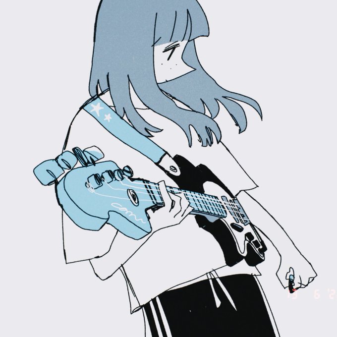 「女の子 ギター」のTwitter画像/イラスト(人気順)