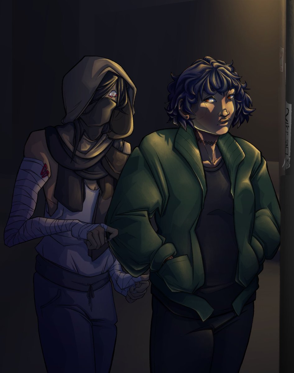 systemreset5's tweet image. My boy Magpie (On the left) and Carmen (belonging to @WreathofLaurel_ ) and bonding! Good for them.

I’m having such a fun time with VtM!