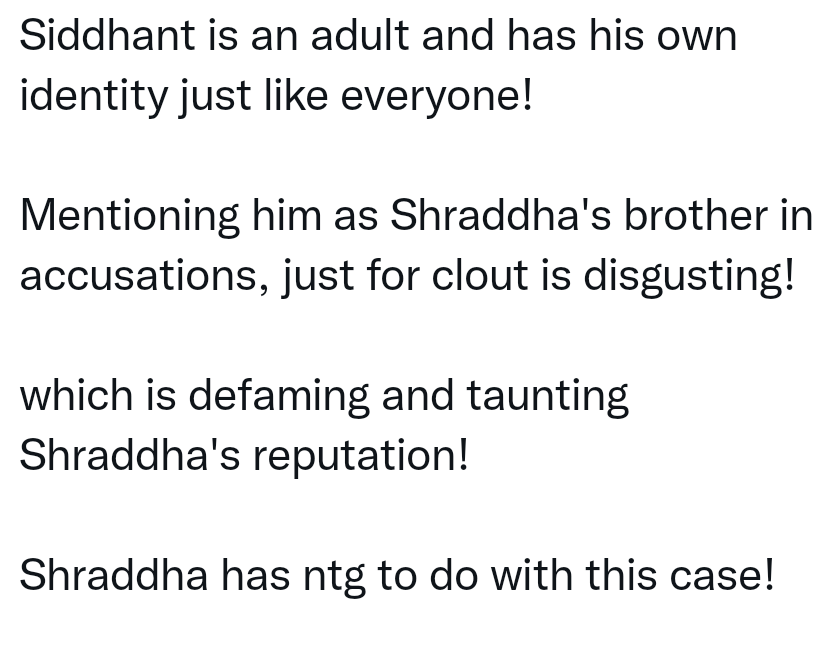 shraddhas_vidhi's tweet photo. Stop Defaming her 

#ShraddhaKapoor 
We are with you 💜 https://t.co/24IGTbKvo2