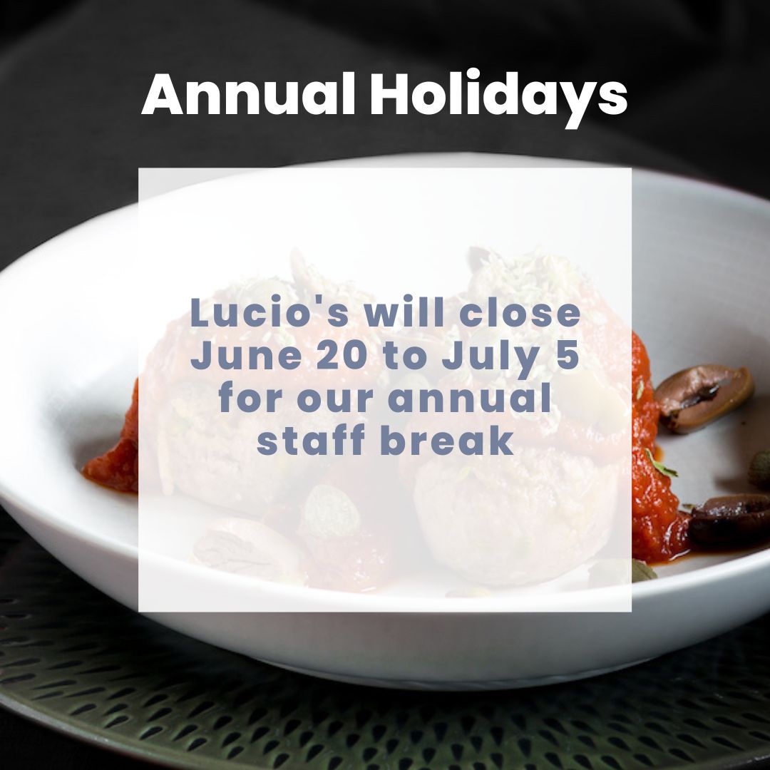 One week till holidays! The restaurant closes June 20 to July 5. Our last service before closing will be Sunday 19, and our first after coming back will be Wednesday 6. Just 5 dinner and 1 Friday lunch service to go till we take that break. Book online or ring 01 6624198.