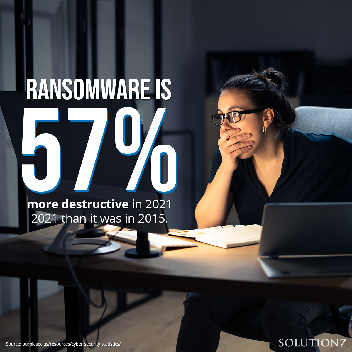 SolutionzInc's tweet image. Ransomware is 57x more destructive in 2021 than it was in 2015. Solutionz Security simplifies cybersecurity programs! Contact Solutionz Security and get the conversation started today! solutionzsecurity.com/contact-us 

#SolutionzSecurity #cybersecurity #IT