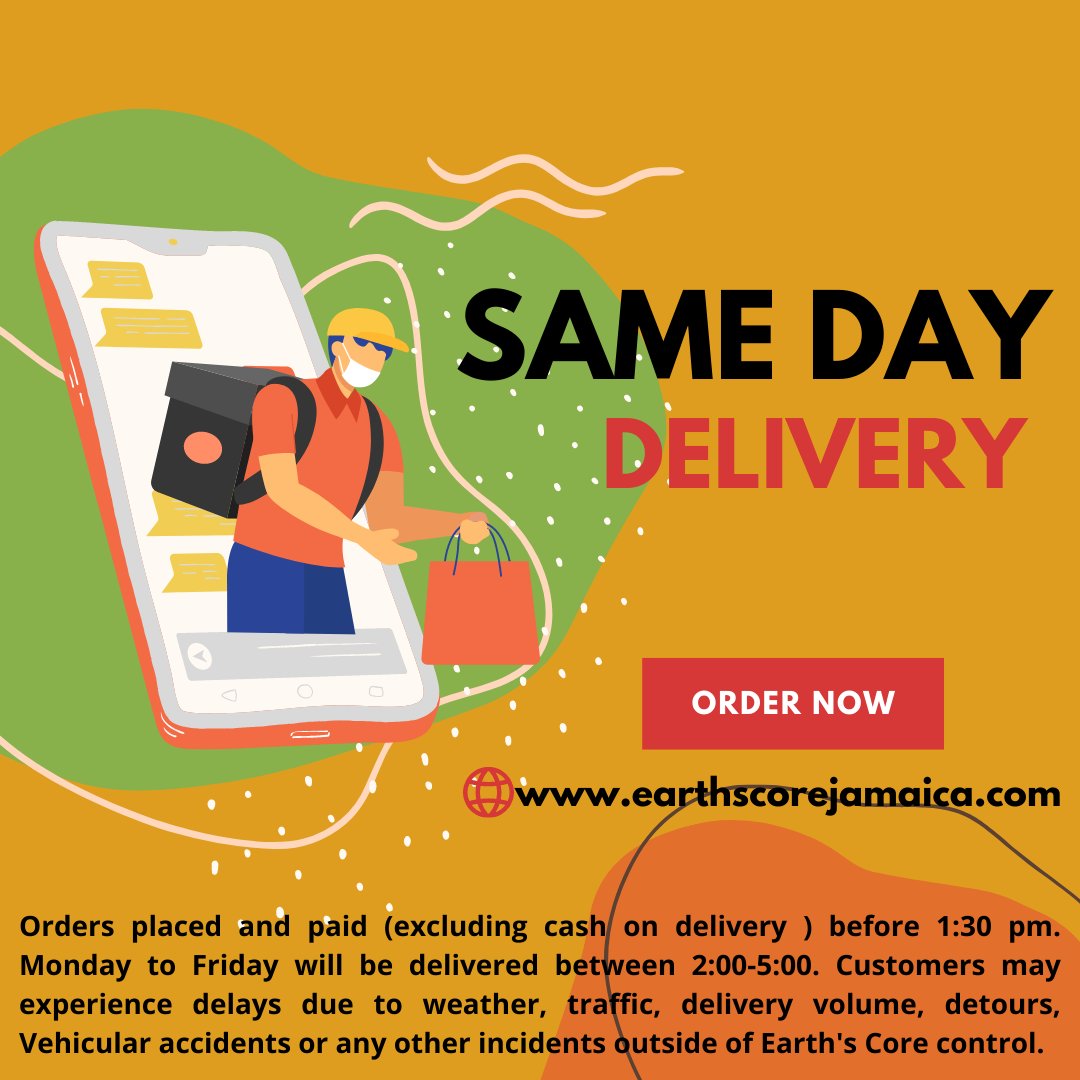 EarthElementsJA's tweet photo. Place your order before 1 pm daily and get SAME DAY DELIVERY by clicking the link in our bio.⁠
⁠
Delivery days are Monday - Friday 9 am -5 pm⁠
Shipping times are 2 pm- 5 pm.⁠
Website / Order Inquiry number : 876-999-3593⁠ https://t.co/Jf7QNCGvs2