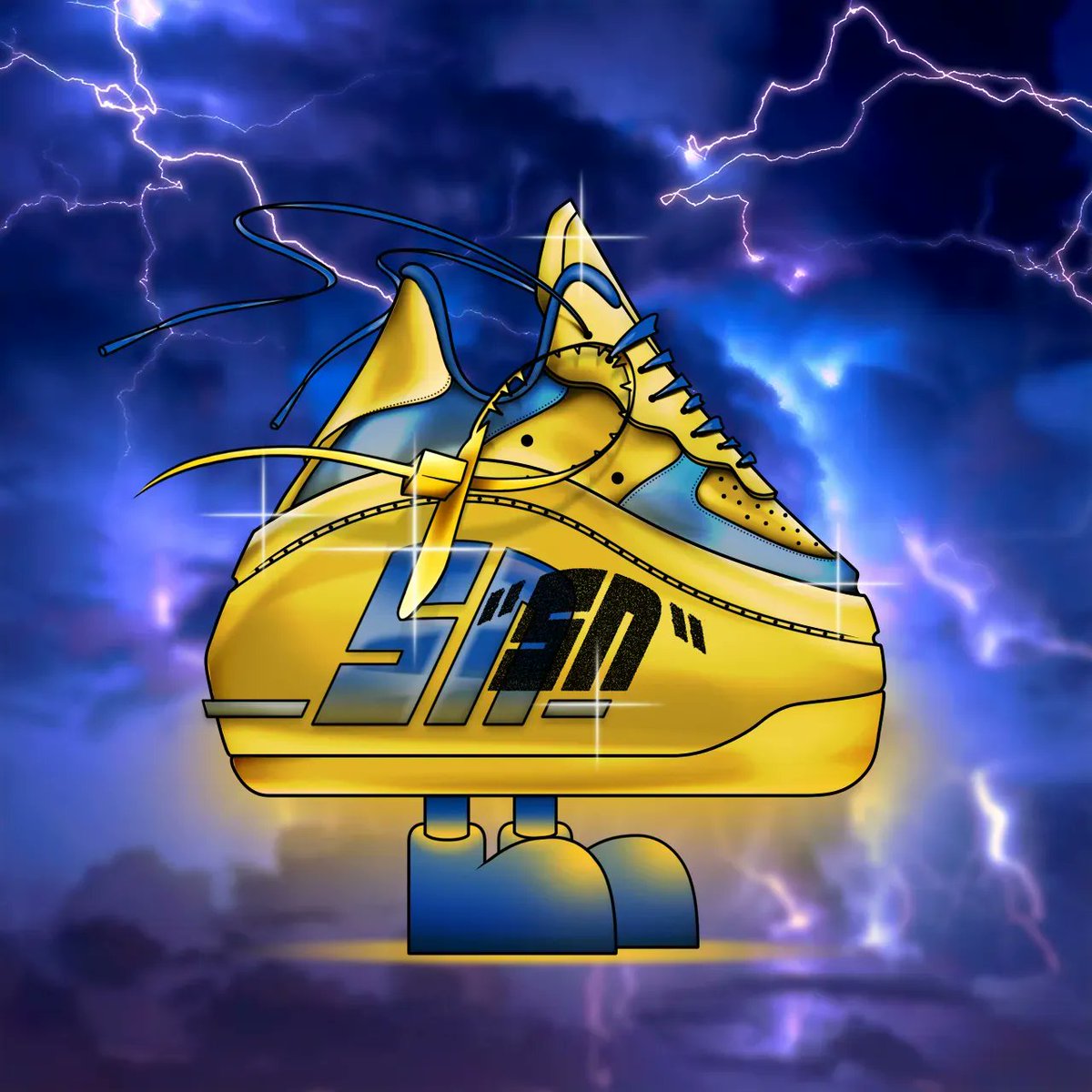 sncollectorclub's tweet photo. Inspired by the golden state, this Snkr Fren may bring some luck to game 5. @StephenCurry30 this unminted 1/1 Snkr Fren is waiting for you. Let him know frens!!

Snkr Frens mint closes 6/24.
https://t.co/SG7xEoHEcj https://t.co/buNhpAtmK9