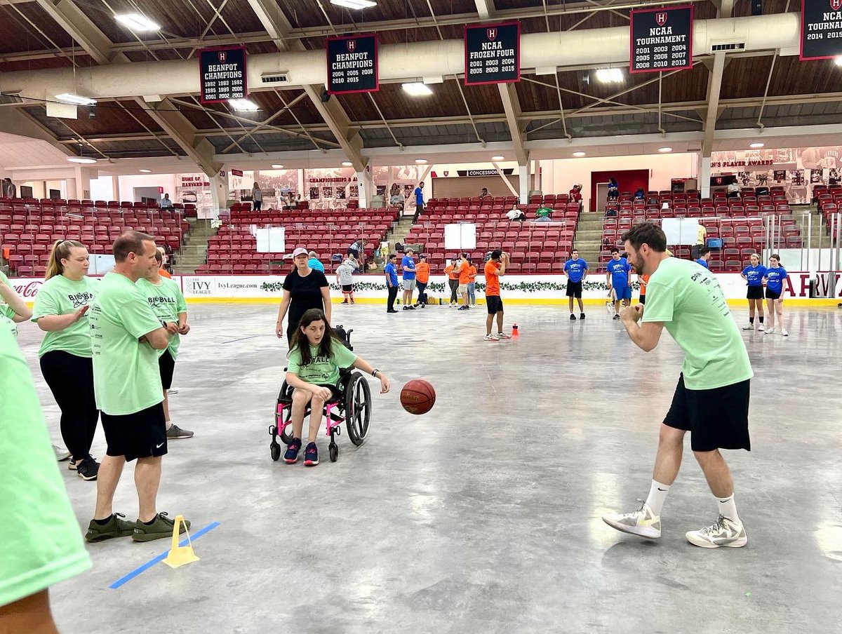 Alnylam's tweet image. Shout-out to Team Alnylam and their @SpOlympicsMA teammates who finished 3rd at Bio-Ball 2022 last Friday and qualified for the finals in the fall! The tournament pairs corporate teams with #SpecialOlympics athletes for a fun-fill day of hoops, laughs and community. #bioball