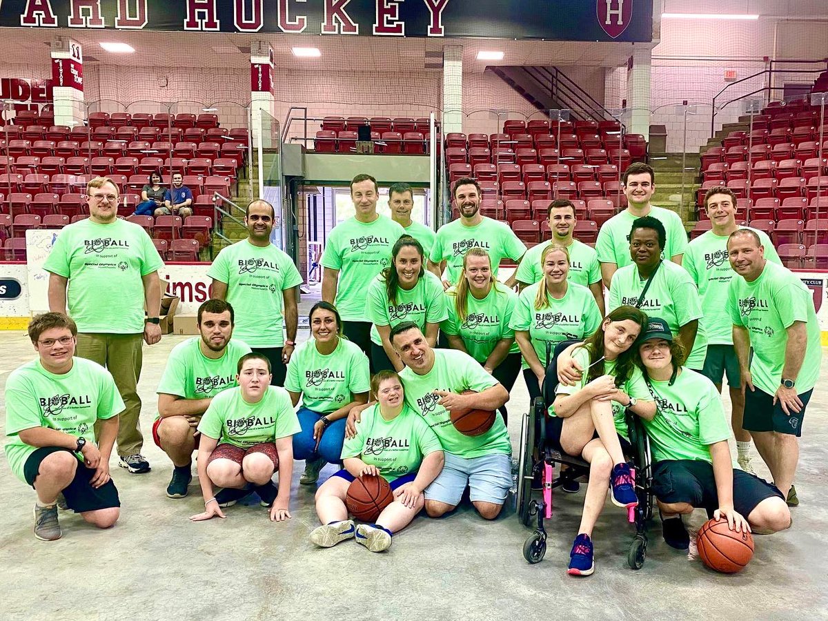 Alnylam's tweet image. Shout-out to Team Alnylam and their @SpOlympicsMA teammates who finished 3rd at Bio-Ball 2022 last Friday and qualified for the finals in the fall! The tournament pairs corporate teams with #SpecialOlympics athletes for a fun-fill day of hoops, laughs and community. #bioball
