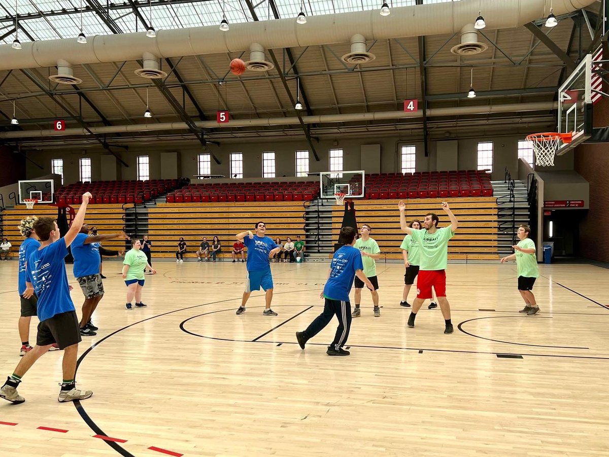 Alnylam's tweet image. Shout-out to Team Alnylam and their @SpOlympicsMA teammates who finished 3rd at Bio-Ball 2022 last Friday and qualified for the finals in the fall! The tournament pairs corporate teams with #SpecialOlympics athletes for a fun-fill day of hoops, laughs and community. #bioball
