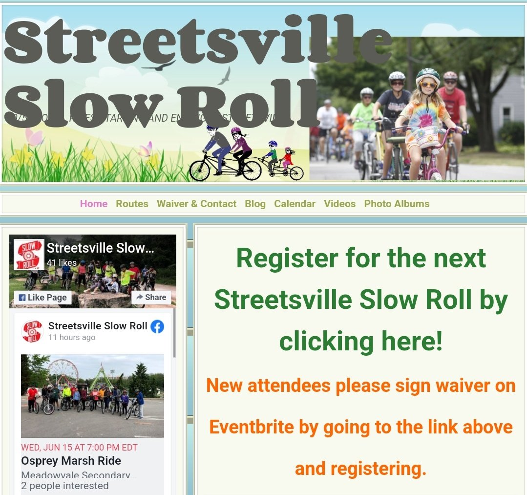 MissCyclingNow's tweet photo. STREETSVILLE SLOW ROLL: Wed June 15 @ 7:00pm from 📍Meadowvale SS. ~Osprey Marsh Ride~ ft. Milgrove Trail, Britannia MUT and #Lisgar Meadow Brook Trail 🔄10km 🚴🏿🚴🏽‍♀️🚴🏽‍♂️ ALL WELCOME! Details, Route Map 🗺 and 🆓️ Reg'n 🔗: https://t.co/wNwtKsp6pu | #bikeMississauga 🚲 #BikeMonth 🎉 https://t.co/lwOqnuoxVc