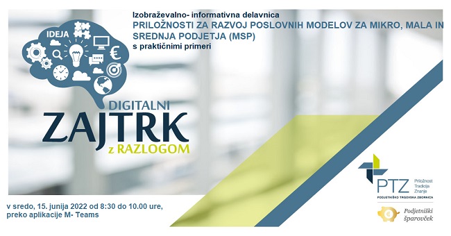 👉Zajtrk z razlogom👈 

Kako naj se #MSP lotijo digitalne preobrazbe? Kje vam v #DIHSlovenije lahko pomagamo?  Kakšne spodbude so na voljo? 

Brezplačna prijava: dihslovenia.si/aktualno/dogod…

#Podjetniskotrgovskazbornica  #digitalizacija #digitalnatransformacija <a href="/GZSnovice/">Gospodarska zbornica Slovenije</a>