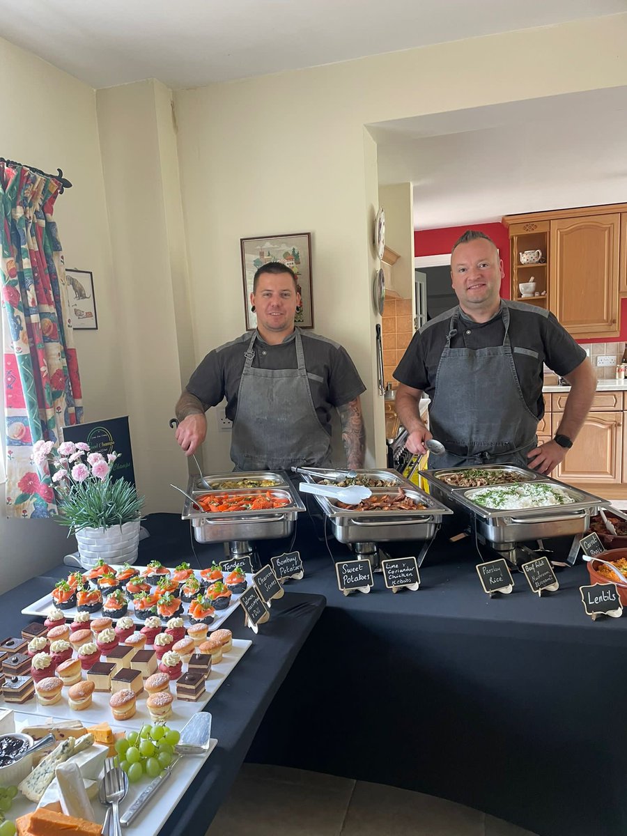 FoodChamps2020's tweet photo. Our #chefs hard at work #catering for a funeral meal. The hosts were so grateful for us to take the pressure off by providing a delicious buffet. https://t.co/LSyDA11eh5