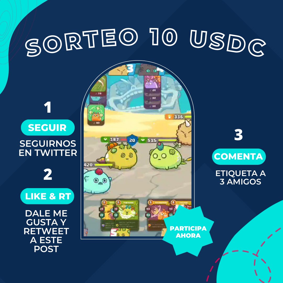 SummitGGuild's tweet photo. ¡Estamos SORTEANDO 150 USDC! 🎉 🎉 🎉 

Participa en nuestro Sorteo de 10 USDC.
Pasos:
- Etiqueta a 3 amigos (cada 3 amigos 1 oportunidad extra)
- RT
- Like
Estaremos sorteando el total de 150 USDC repartidos en 15 premios. 
(1 Twitter , 1 Instagram , 13 Twitch 17 de Junio 3pm). https://t.co/kLH3CFhv8B