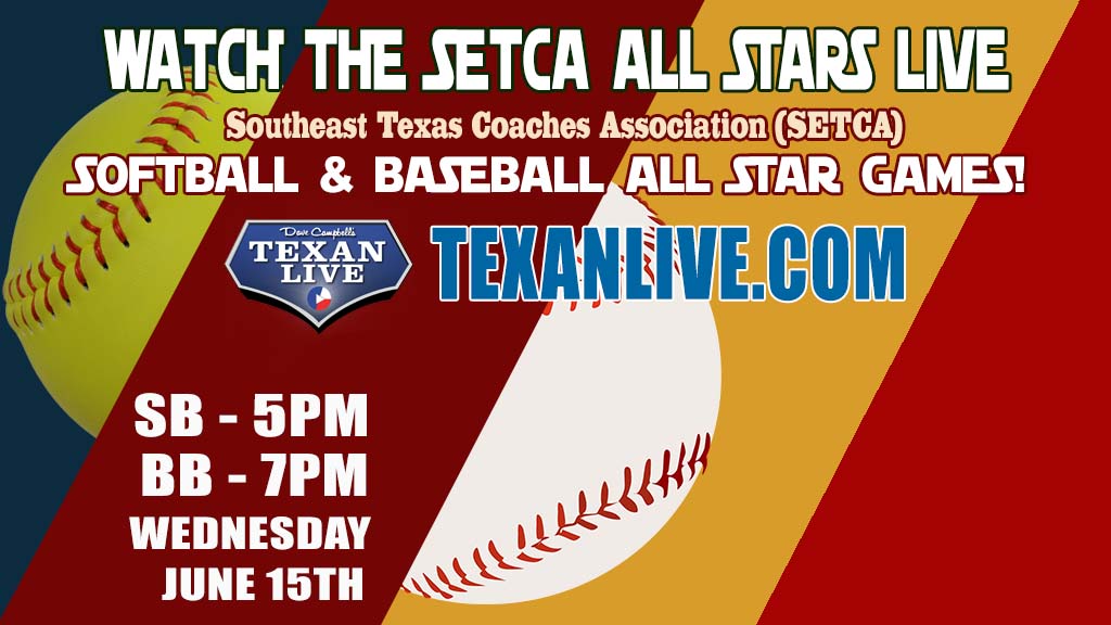 DCTXStreaming's tweet photo. Watch These Games Live
2022 SETCA ALL Star Baseball/Softball Games
June 15th 2022
Coverage Begins 5pm, followed by second game at 7pm
@GavinMoritz on the call
Link to Softball: https://t.co/vS3BIsZcjt
Link to Baseball: https://t.co/Yqs2rg4OJs

@SETCA_Coaches https://t.co/xVX1zkePzs