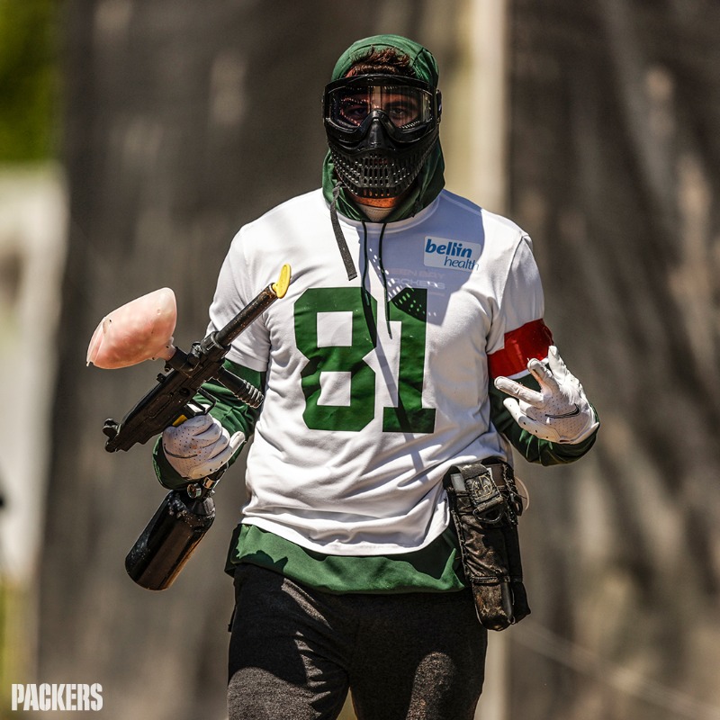packers's tweet photo. Wrapped up minicamp with some paintball!

📸: https://t.co/1clAEPCy4b

#GoPackGo