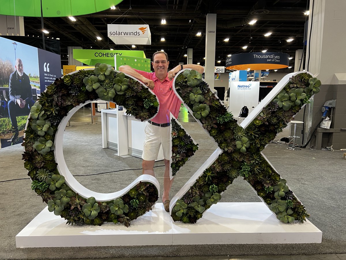 We got our first visitor, <a href="/ChuckRobbins/">Chuck Robbins</a>, at the CX Booth. What a great way to kick off #CiscoLive 2022!