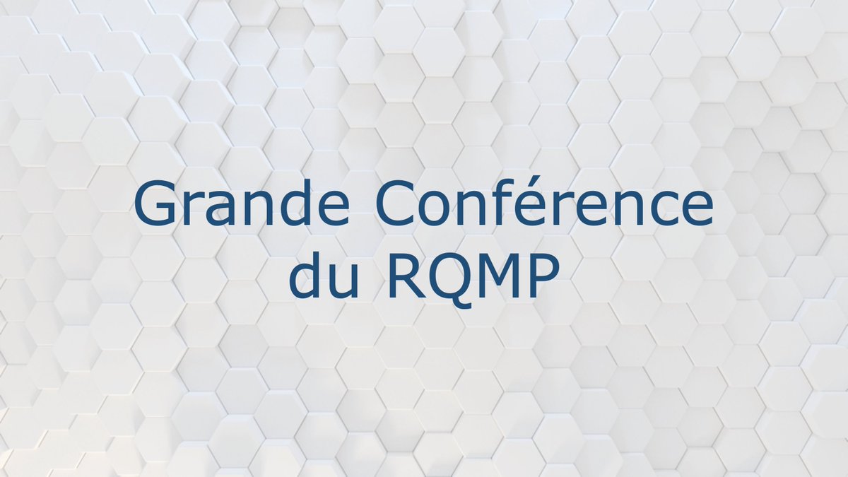 La Grande conférence du RQMP, c'est demain! Merci au 220 personnes qui se sont inscrites, votre enthousiasme nous motive et nous espérons que l'événement sera à la hauteur de vos attentes. À demain!