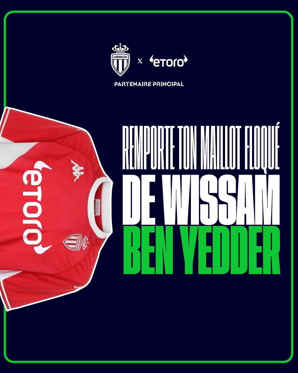 eToroFr's tweet photo. 🚨 𝐂𝐎𝐍𝐂𝐎𝐔𝐑𝐒 ! 🚨

Tentez de remporter le maillot floqué de @WissBenYedder à l’occasion de #FRACRO ce soir ! 🇫🇷🇭🇷🔥

Pour participer :

RT + Follow @eToroFr 

TAS : 15/06 https://t.co/Vq7v218tmf
