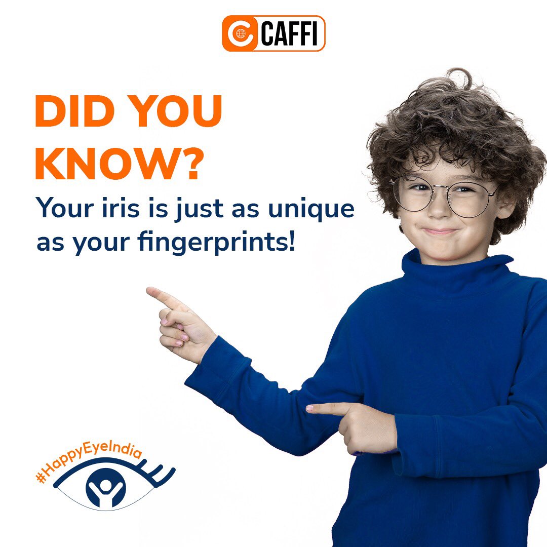 CaffiCoin's tweet photo. Fun fact your irises are just as unique as your fingerprints! Your fingerprint has 40 unique characteristics, while your iris has 256!

#caffiorg #HappyEyeIndia #eyefact #eyecare #eyefacts #doyouknow #eyefactsoftheday #factsoftheday #factsonfacts https://t.co/YPihiX599H