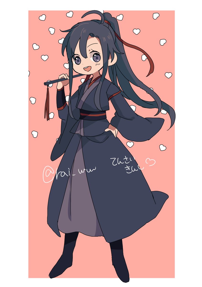 「いつぞやの違う絵柄で絵を描くやつです。萌え系アニメの魏嬰ちゃん 」|ねるこはそだつのイラスト