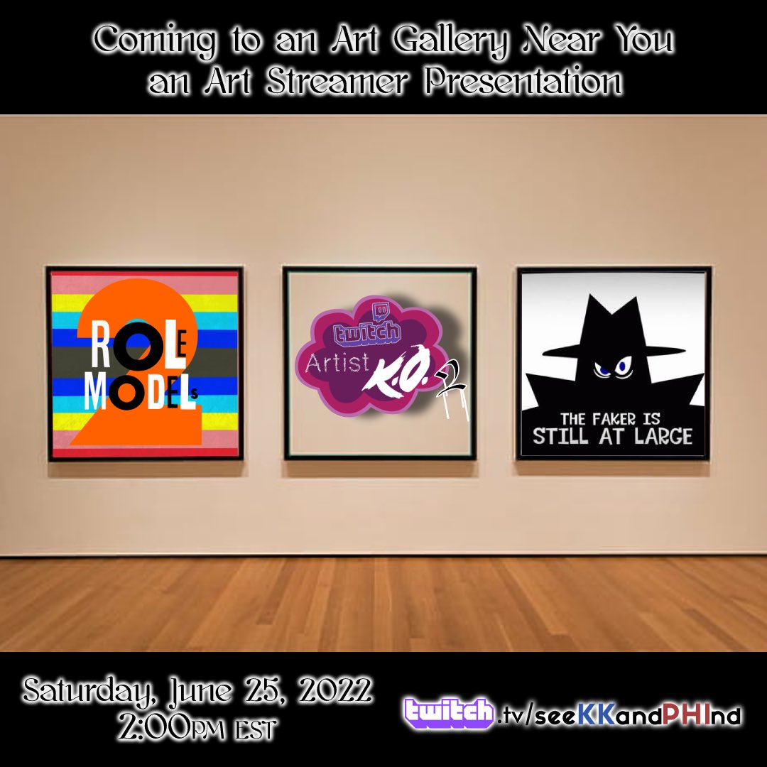 LightsCamSeek's tweet photo. The return of #Twitch Artist KO 2 Is coming June 25. #Art #streamers will be making their way into the #Jackbox realm to make some masterpieces for the #binjpipe museum. We will show you who will be on show next week so save the date. https://t.co/t5a16flcg9
