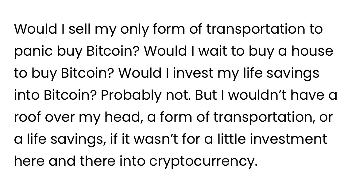 Imagine if you listened to people who told you to Sell your house, sell your cars, and go all in on Bitcoin at $69,000.

Rents up, cars up, home prices up. Bitcoin way down.

Most STUPID advice ever. 

As I said in 2017: 

bitshills.com/simple-bitcoin…