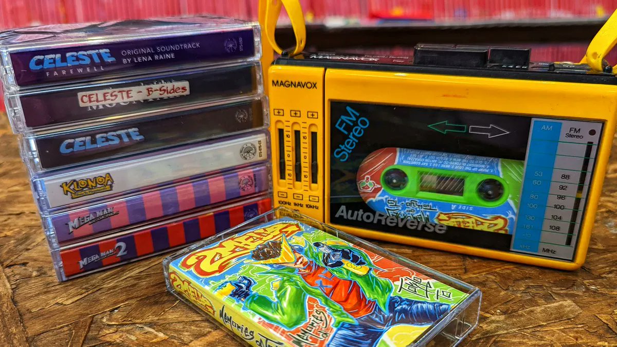 VideoGamesNYC's tweet photo. VIDEO GAME CASSETTE TAPE SOUNDTRACKS 😱😍

📼 #MegaManLegends
📼 #MegaManLegends2
📼 #2Mello
📼 #Klonoa 
📼 #Celeste 

Available instore and online https://t.co/eUPCaiNxCL https://t.co/Ne5jHBwXJa