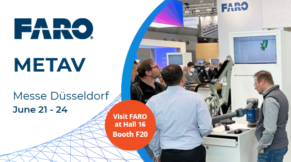 FARO_Deutsch's tweet photo. Besuchen Sie uns auf der @METAVonline vom 21. - 24. Juni ! Wir sind in Halle 16 am Stand F20 zu finden und zeigen Ihnen die neuesten FARO-Technologien, einschließlich unseres neuen Quantum Max ScanArm! Wir hoffen, Sie dort zu sehen.
#METAV2022 #scanarm #quantummax https://t.co/9l8j6PtvwN